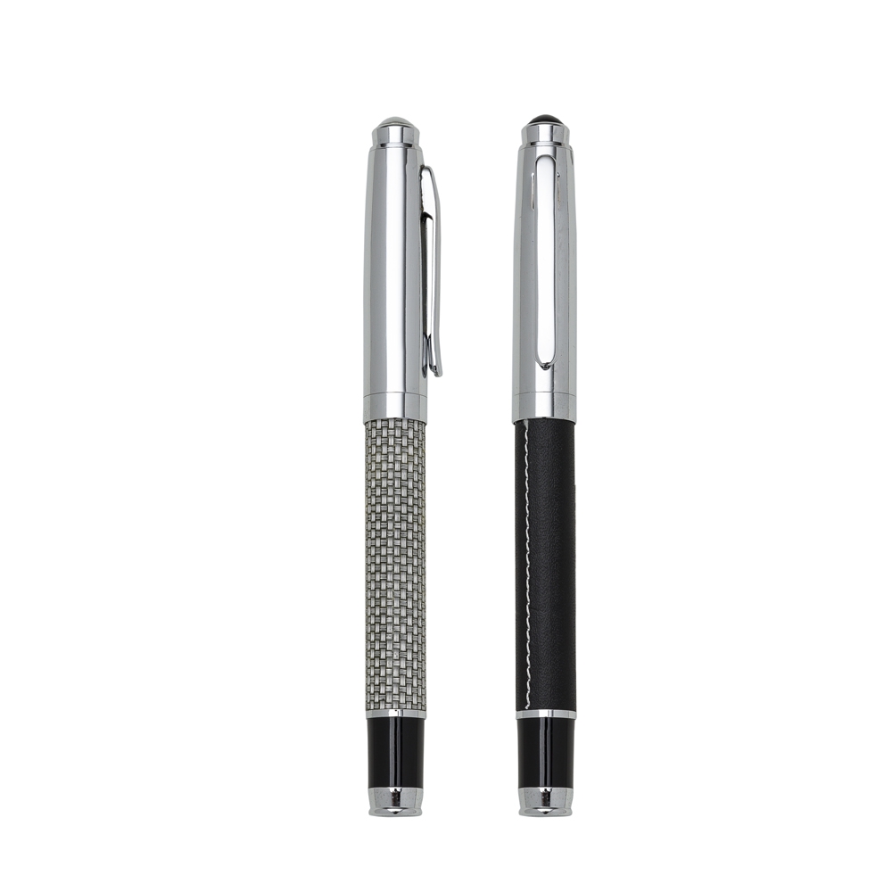 Caneta Metal Roller Couro