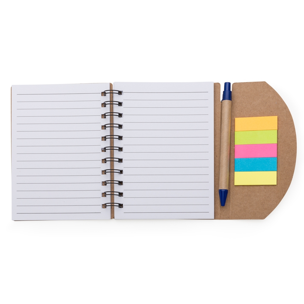 Bloco de Anotações com Caneta e Post-it