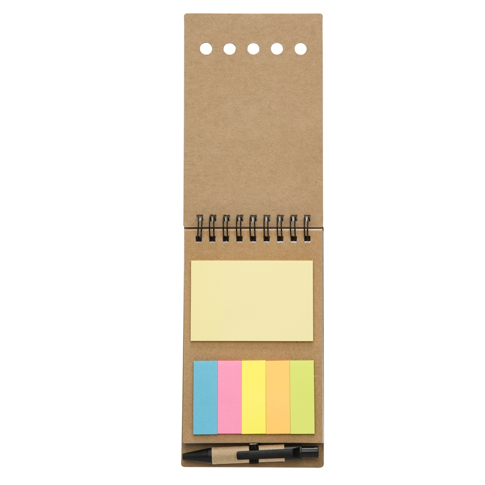 Bloco de Anotações com Caneta e Post-it