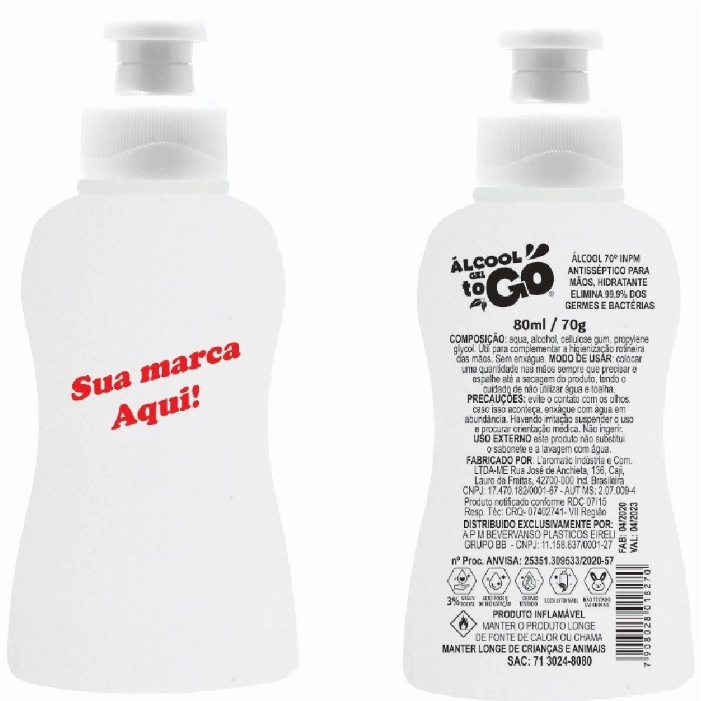 Álcool To Go - 80ml-102G