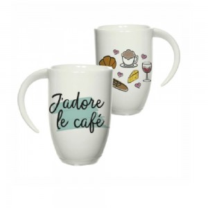 Caneca Cerâmica Lua 330ml-FCF001 - CANECA ALÇA LUA