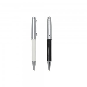 Caneta Metal com Couro-13210