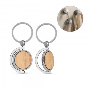 Chaveiro redondo em bambu-95071