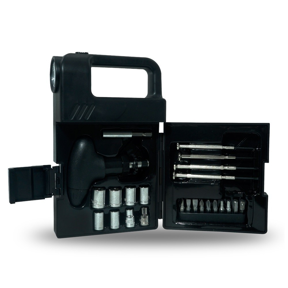 Kit Ferramenta 24 Peças com Lanterna-12235